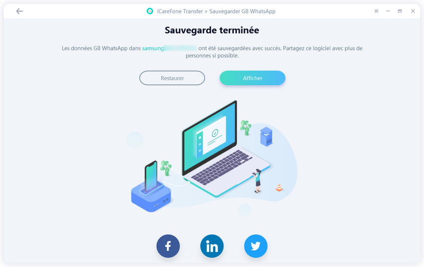 sauvegarder conversations gbwhatsapp sur ordinateur - icarefone transfer