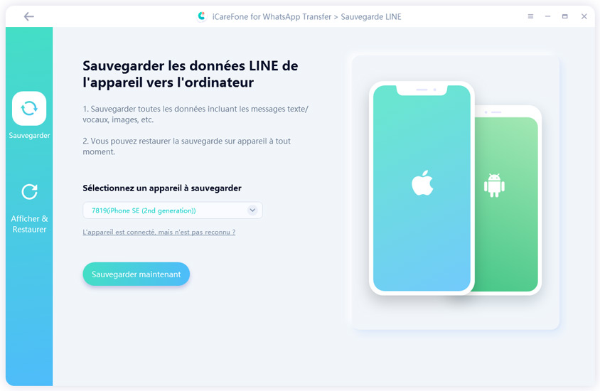 transferer discussions line nouveau telephone - Tenorshare iCarefone